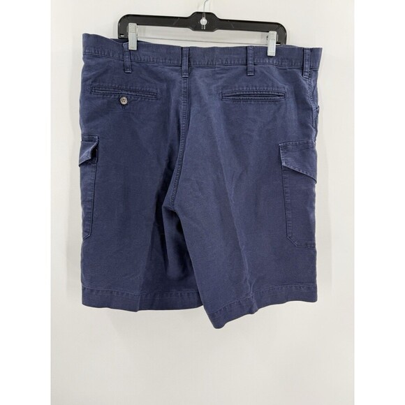 Polo Ralph Lauren Navy Linen Blend Drawstring Cargo Shorts Size XLARGE EUC - Picture 2 of 10